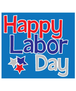 Labor Day blue and red