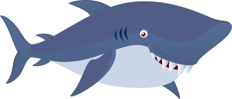 Free Large Cartoon Shark Clip - Free Shark Clipart