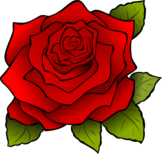 Free Large Red Rose Clip Art - Free Rose Clipart
