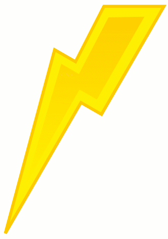 blue lightning bolt clipart