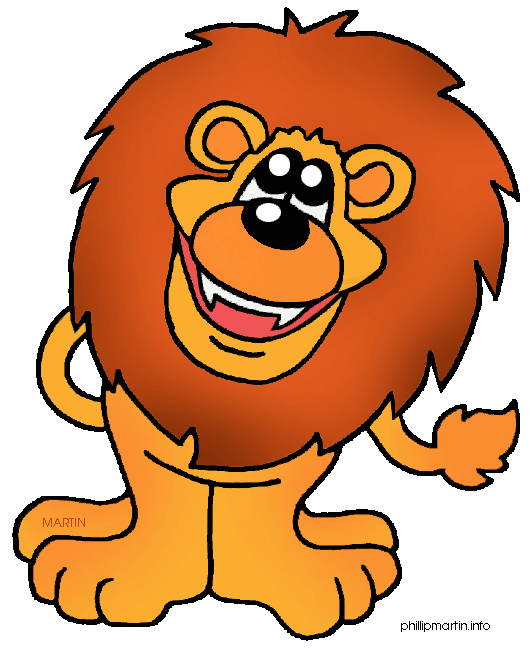 Lion Cute Cartoon Clip Art Il