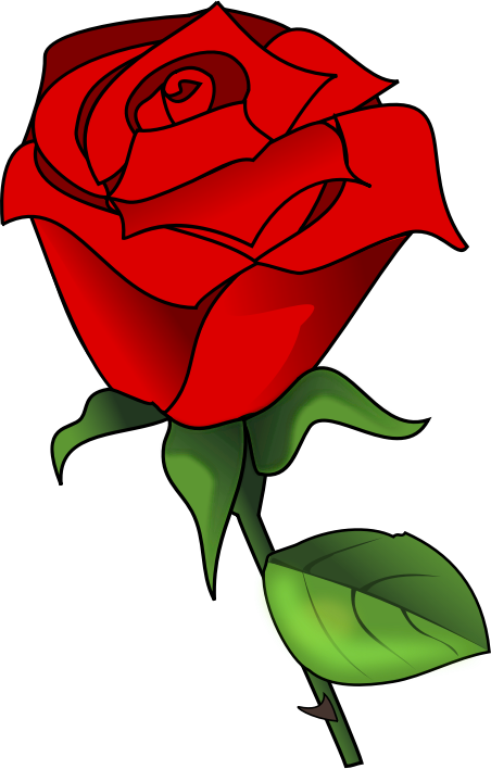 Free Lovely Red Rose Clip Art - Roses Clipart