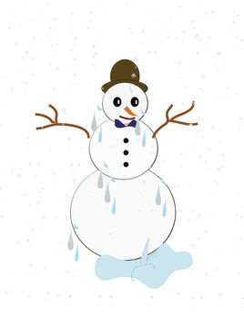 Free Melting Snowman Clip Art