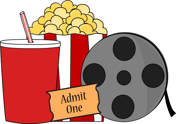movie night popcorn clipart