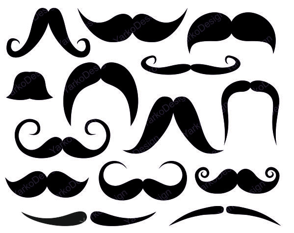 Mustache Clip Art Free .