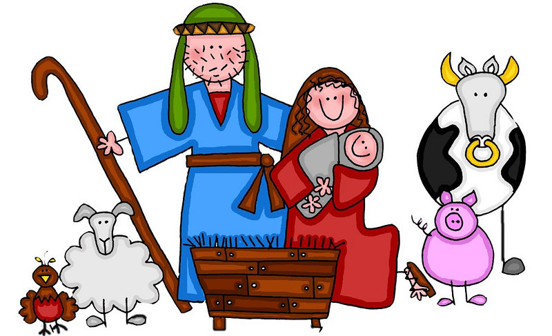 Free clipart nativity scenes 