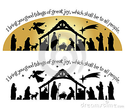 Free Nativity Clipart. silhouette and Clip art