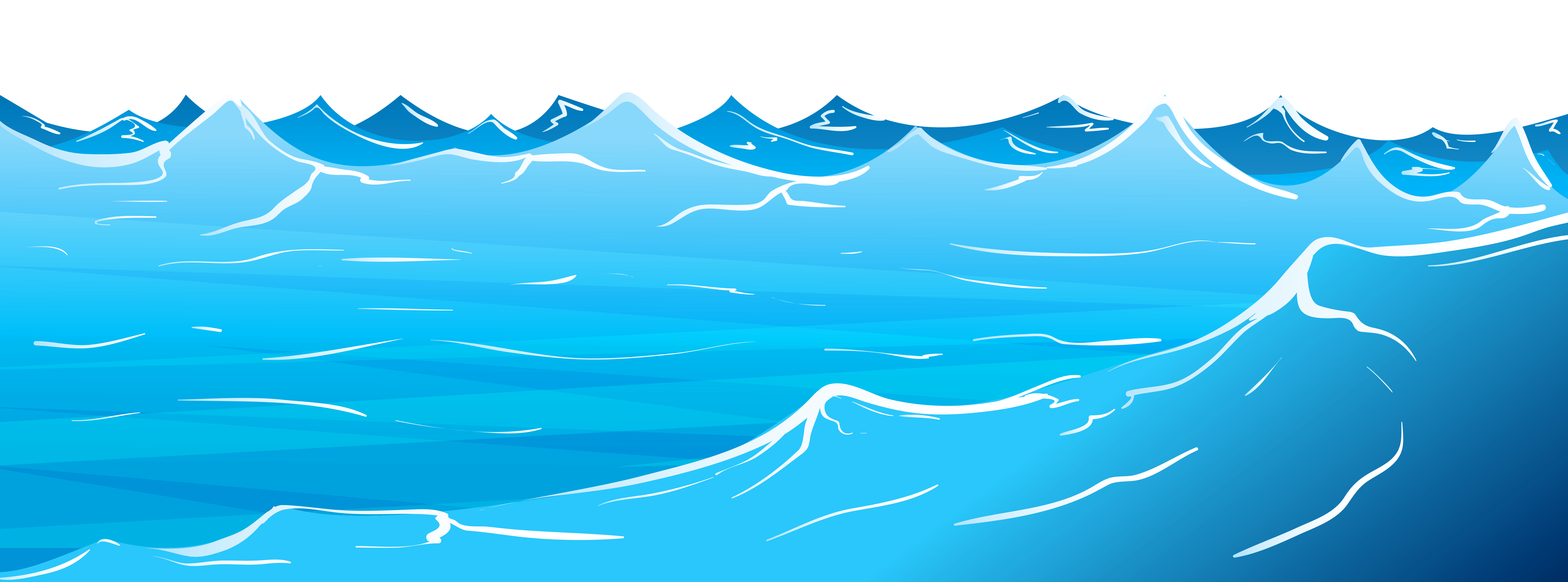 Clipart Of A Blue Ocean Wave 