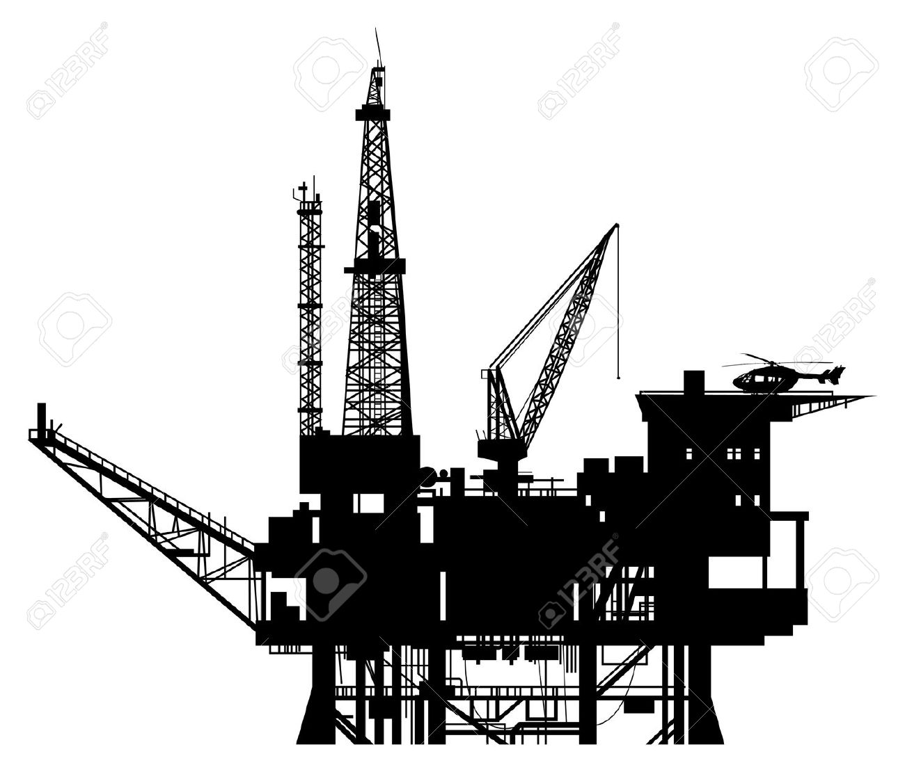 Free Oil Rig Clipart. oil rig: Oil drilling rig .