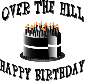 Free Old Clip Art Image Over The Hill Birthday Cake For Old Person