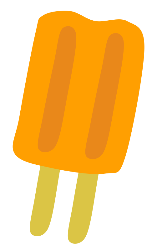Free Orange Popsicle Clip Art