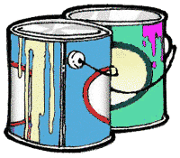 Spilled Paint Can Clipart. A 