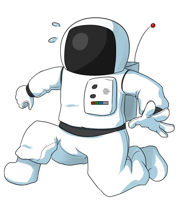 Free Panicking Cartoon Astronaut Clip Art