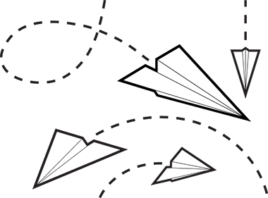 Flying Paper Airplane Clipart