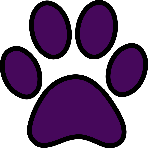 Panther paw print silhouette 