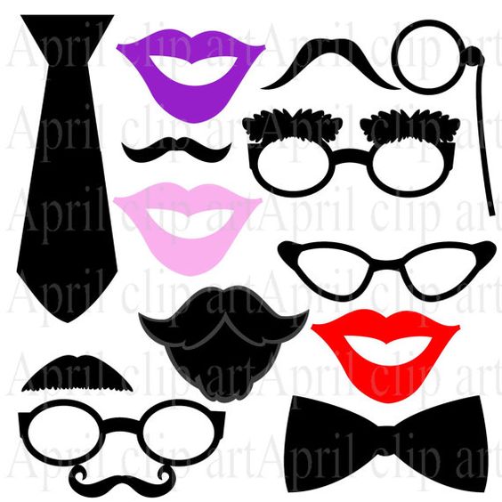Free Photo Prop Downloads | INSTANT DOWNLOAD Photo Booth Prop clipart, Printable, Mustache,