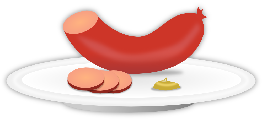 Free Plate of Sausage Clip Art