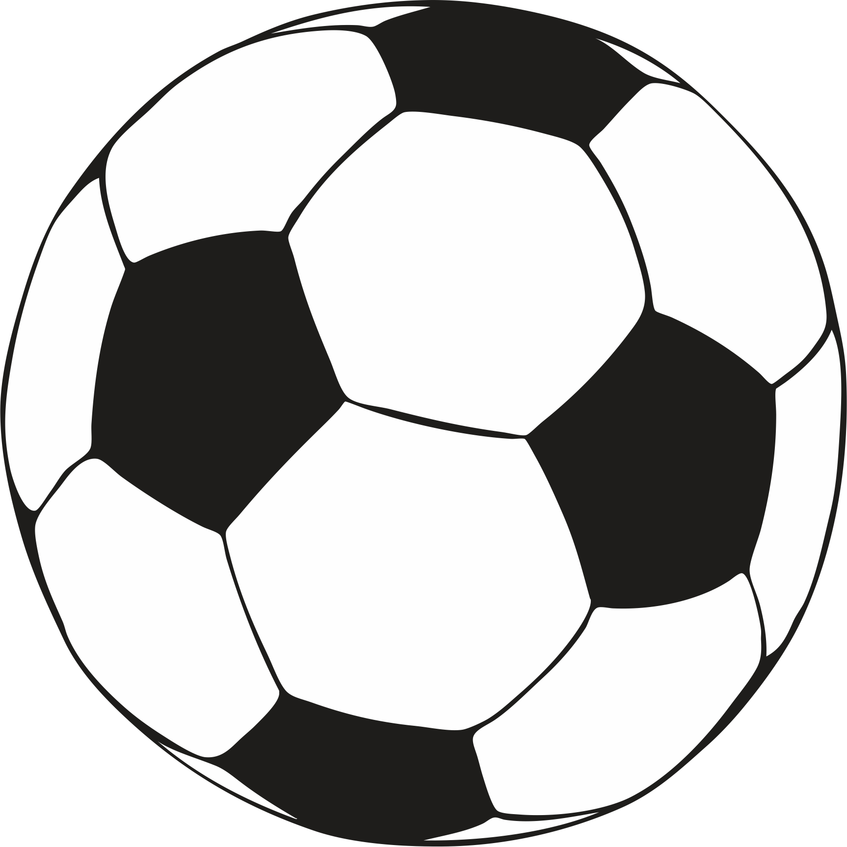 White soccer ball clipart