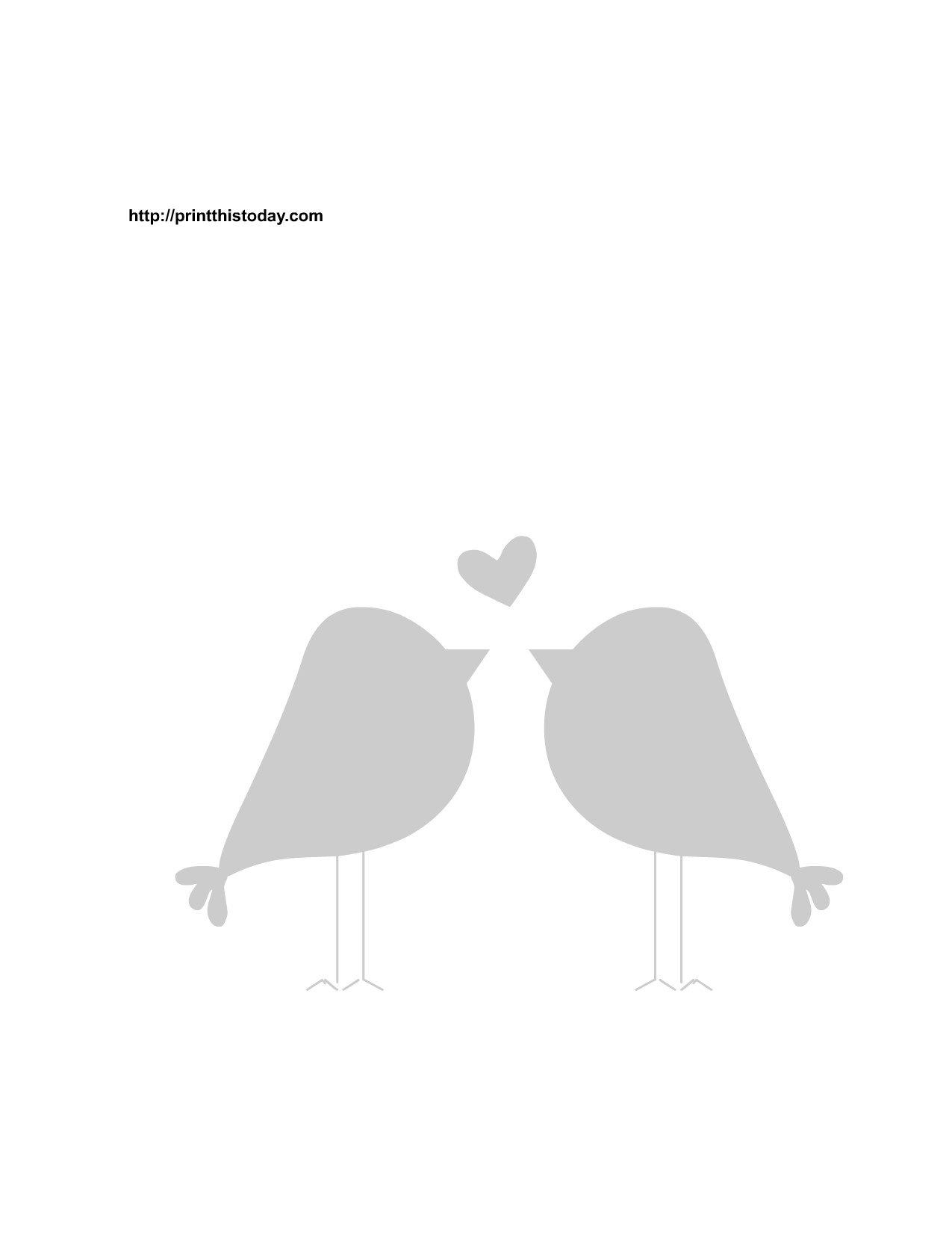Free Printable Love Birds Stencils