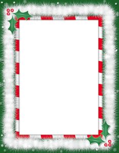 Christmas border with holly o