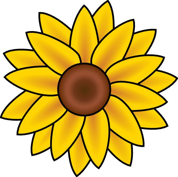 Free Printable Sunflower Sten - Clip Ar