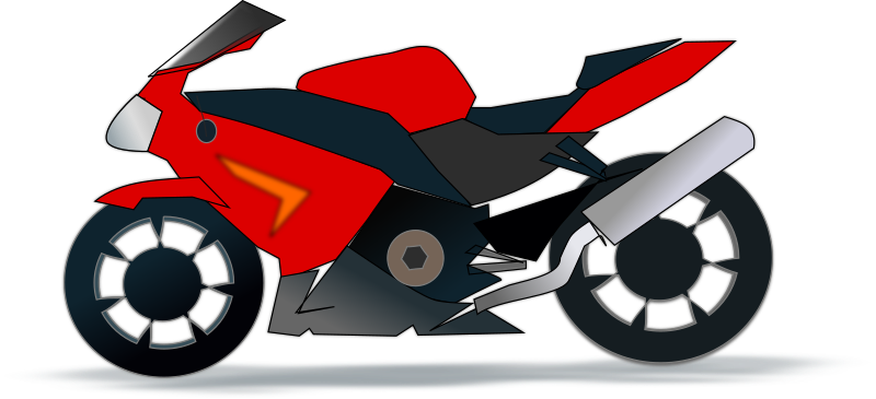 Free Racing Motorcycle Clip A - Motorcycle Clipart Free