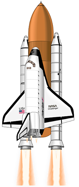Free Realistic Space Shuttle Clip Art