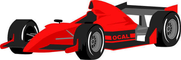 Free Red Formula One Race Car - Racecar Clip Art