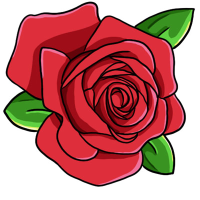 Free Lovely Red Rose Clip Art
