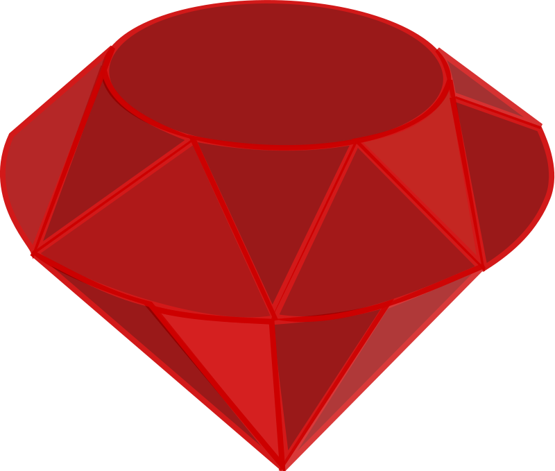 Free Red Ruby Gemstone Clip Art