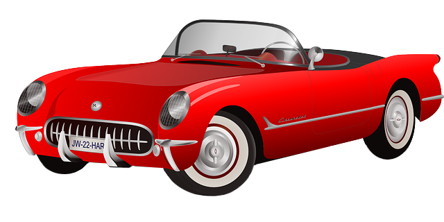 Free Red Vintage Sports Car Clip Art