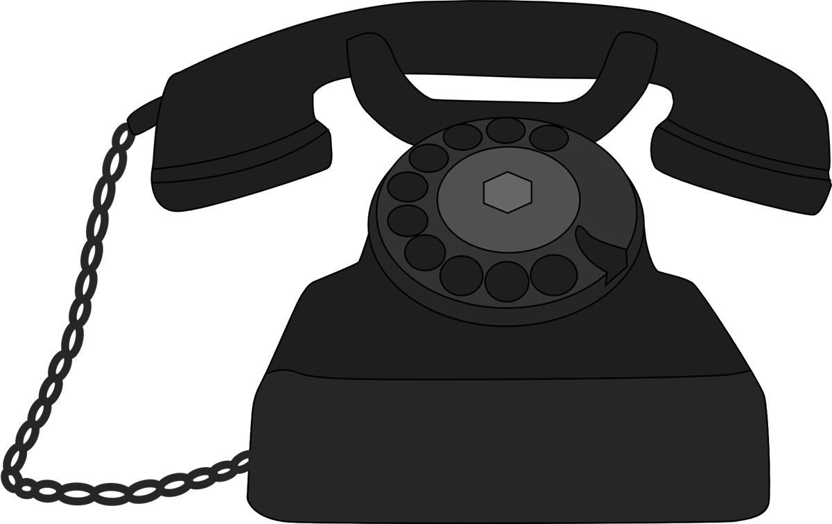 Free Retro Black Telephone Cl - Clipart Telephone