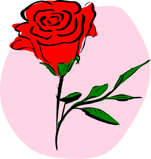 Free Lovely Red Rose Clip Art