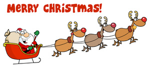 Free Santa Clip Art Image: Santa Saying u0026quot;Merry Christmasu0026quot;