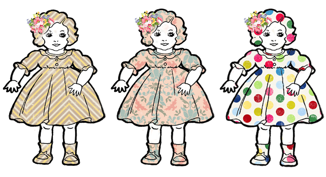 free shabby Dolls by FPTFY - Dolls Clipart