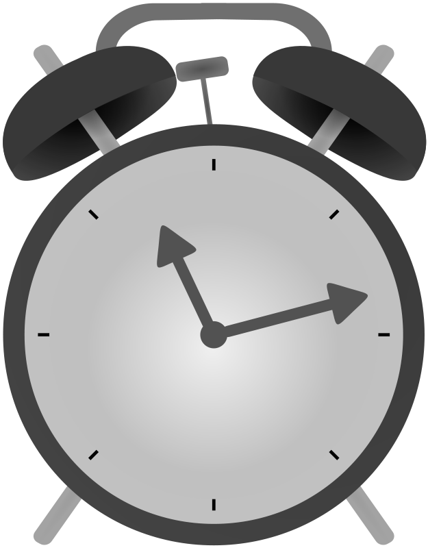 Free Simple Alarm Clock Clip  - Clipart Alarm Clock