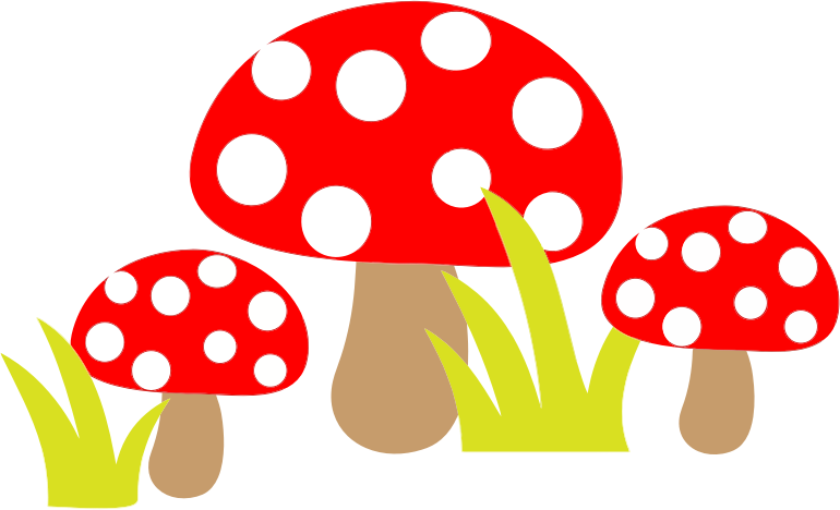 Free Simple Cartoon Mushrooms - Mushrooms Clipart