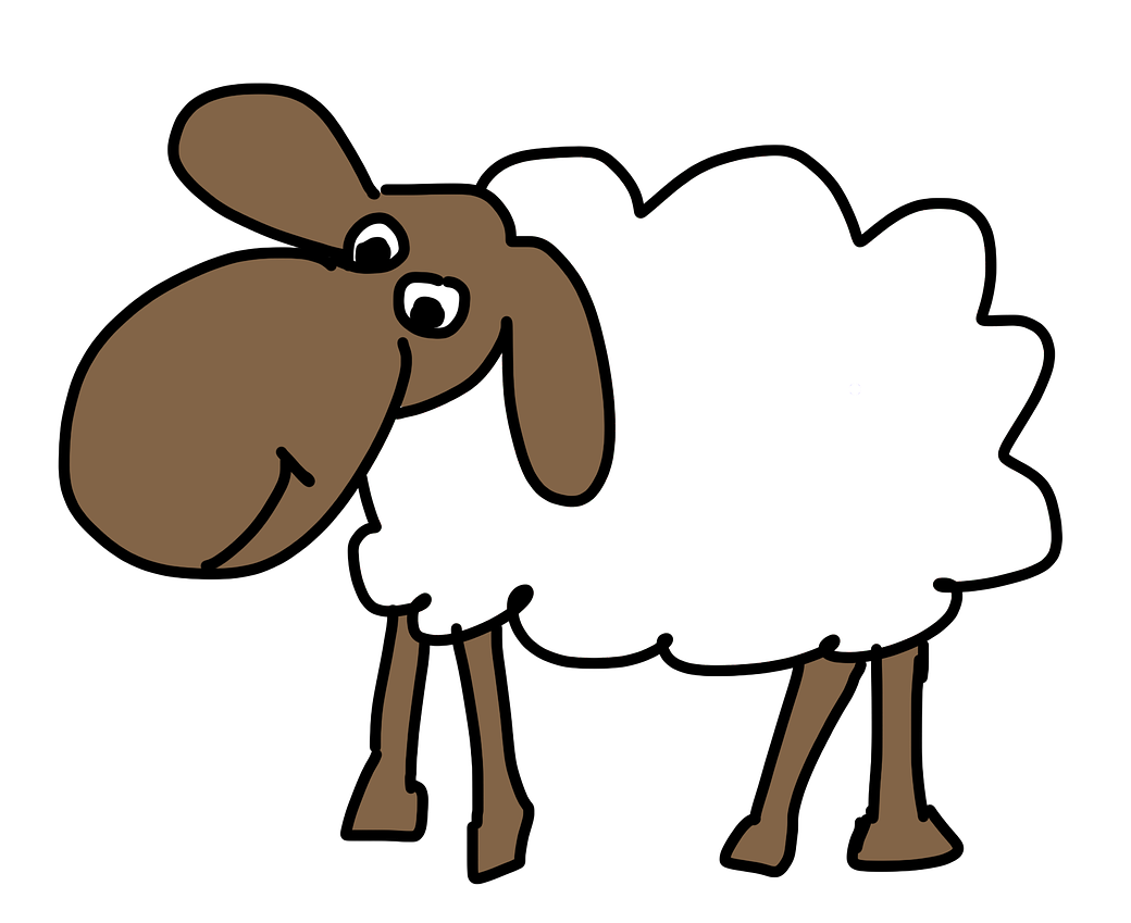 Free Simple Cartoon Sheep Clip Art
