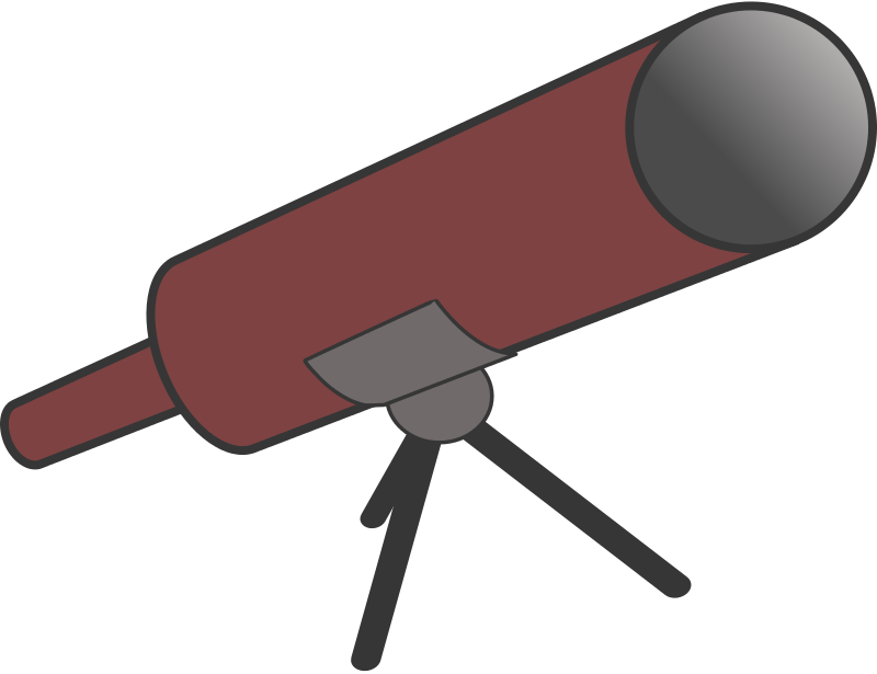 Free Simple Cartoon Telescope Clip Art