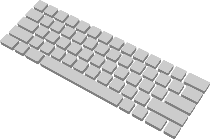 Free Simple Generic Keyboard  - Clipart Keyboard