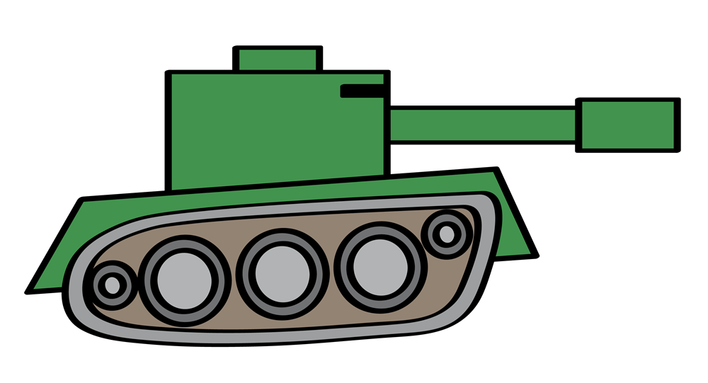 Free Simple Green Tank Clip A - Tank Clip Art