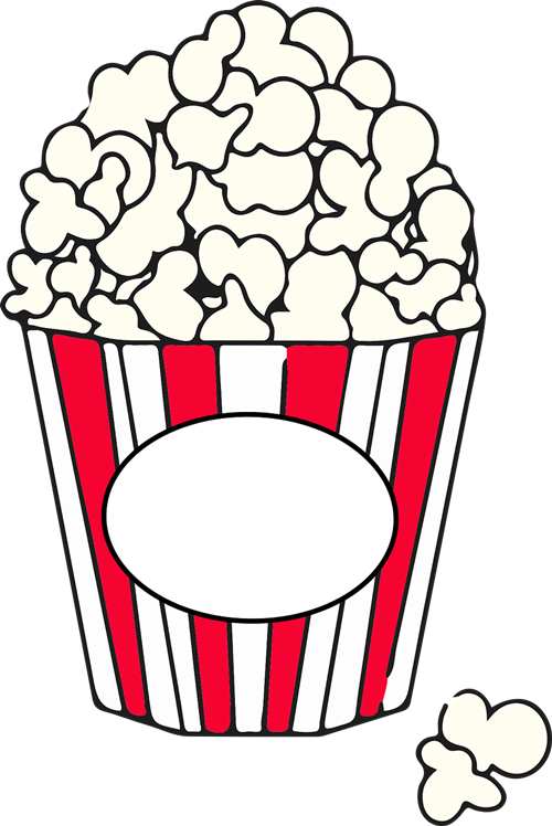 Free Simple Popcorn Clip Art - Clipart Of Popcorn