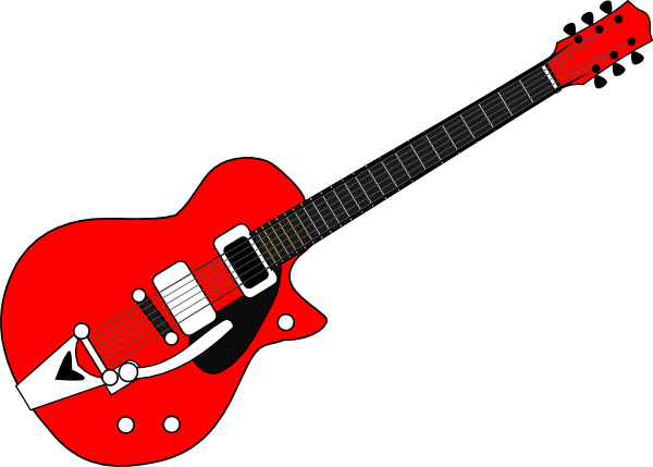 Free Simple Red Electric Guit - Electric Guitar Clipart