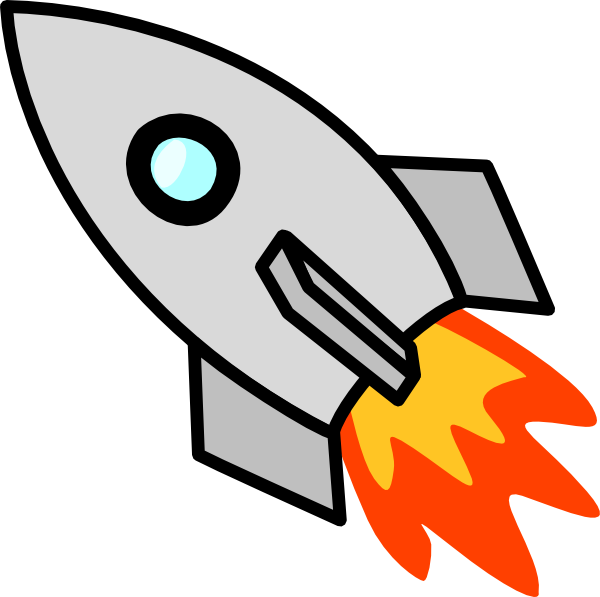 Free Simple Rocketship Clip Art