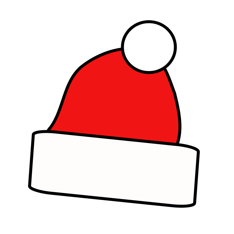 Free Simple Santa Cap Clip Ar - Santa Claus Hat Clipart