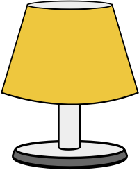 lamp clipart black and white