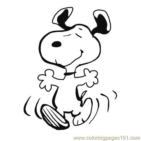 Free Snoopy Clip Art | Coloring Pages Finished Snoopy Dancing (Cartoons u0026gt; Snoopy) -