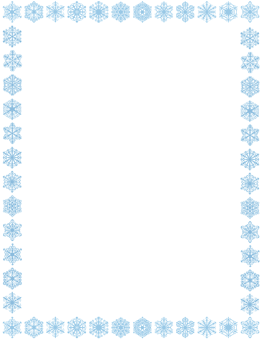 Free Snowflake Border Clipart - Winter Borders Free Clip Art