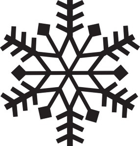 free snowflake clipart - Black And White Snowflake Clipart