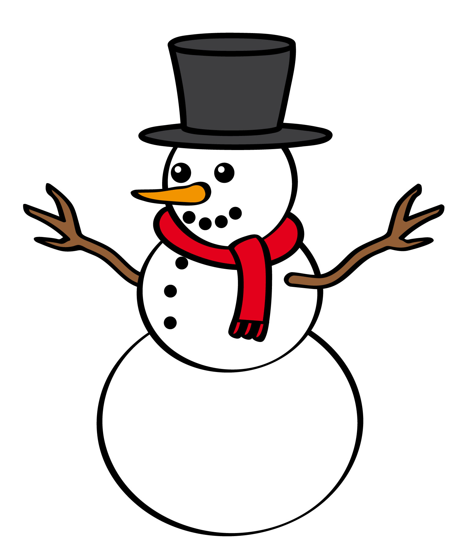 Snowman Face Clipart Free .